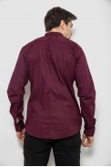 Сорочка чоловіча однотонна з принтом  -уцінка, колір бордовий, 186R01-U-4 оптом - фото № 3