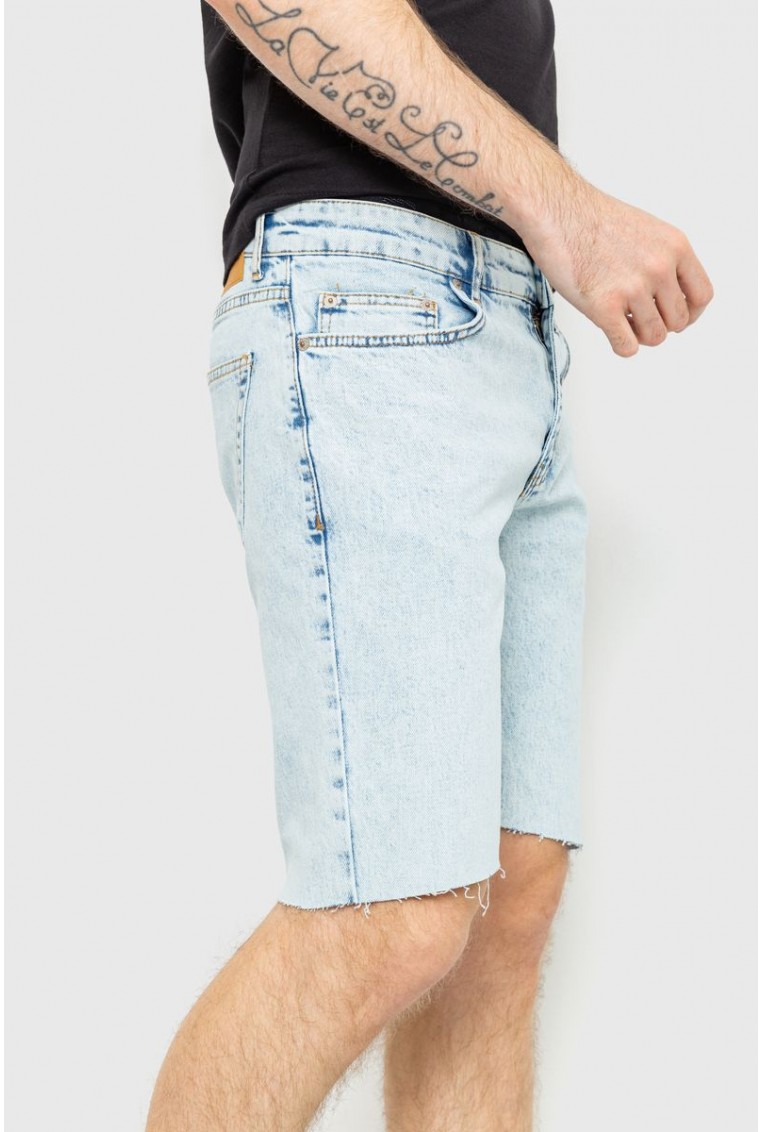 Купити Шорти чоловічі джинсові, колір блакитний, 157R3721-20 - Фото №3