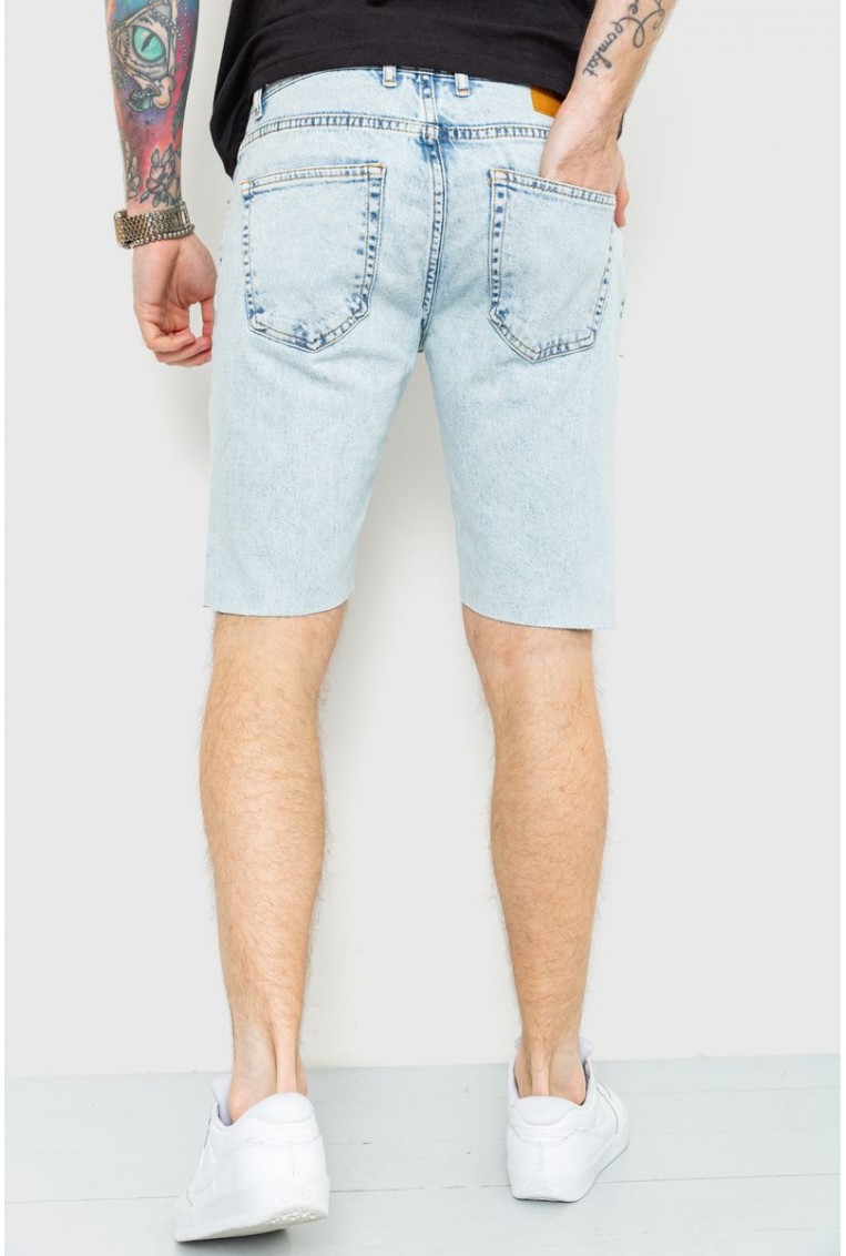 Купити Шорти чоловічі джинсові, колір блакитний, 157R3721-20 - Фото №4