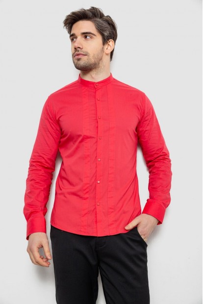 Рубашка мужская однотонная  -уценка, цвет розовый, 186R2033-U