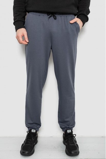 Спортивные штаны мужские двухнитка, цвет серый, 241R8003