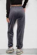 Спортивные штаны велюровые женские на флисе  -уценка, цвет серый, 238R58649-U - фото № 3