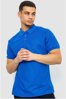 Поло чоловіче однотонне  -уцінка, колір електрик, 243RA61-U-8