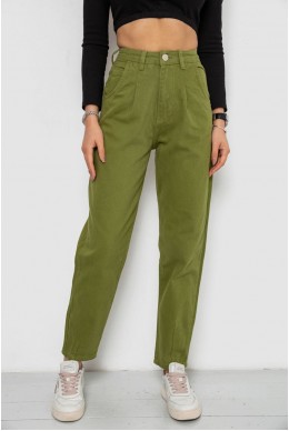 Джинсы женские, цвет оливковый, 250R1574