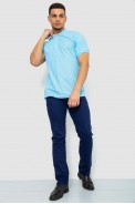 Поло чоловіче однотонне  -уцінка, колір блакитний, 243RA61-U-9 - фото № 1