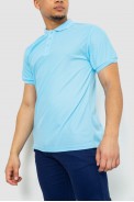 Поло мужское однотонное  уценка, цвет голубой, 243RA61-U-10 - фото № 2