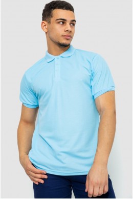 Поло чоловіче однотонне  -уцінка, колір блакитний, 243RA61-U-10