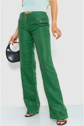 Штани жіночі, колір зелений, 201R3383