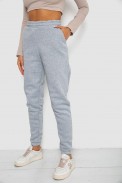 Спортивные штаны женские на флисе  -уценка, цвет светло-серый, 238R58671-1-U-16 - фото № 2