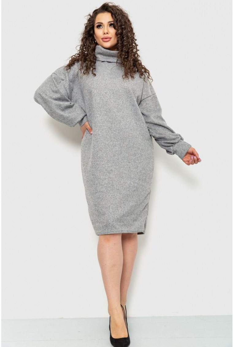 Купить Платье свободного кроя, цвет серый, 153R2193 - Фото №2