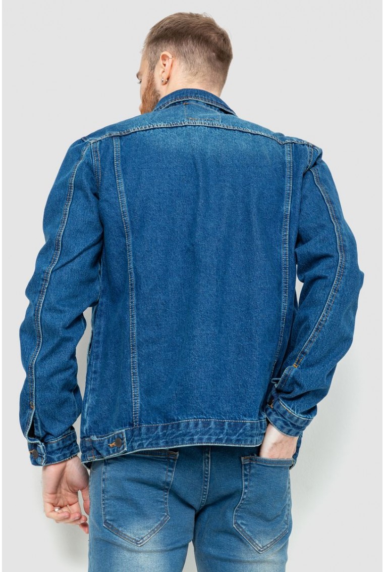 Купити Джинсова куртка чоловіча, колір синій, 157R9623 - Фото №4