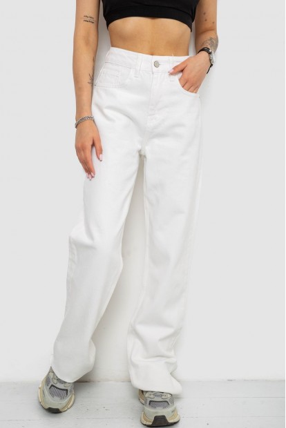 Джинси жіночі Loose Fit, колір білий, 182R1088