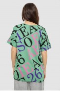 Футболка женская с принтом, цвет оливковый, 244R4002-1 - фото № 3