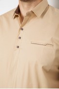 Сорочка чоловіча, колір бежевий, 186R7326-1 - фото № 4