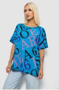 Футболка женская с принтом, цвет бирюзовый, 244R4002-1 - фото № 2