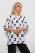 Футболка жіноча з принтом, колір білий, 244R4015 - фото № 2