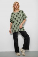 Футболка женская с принтом, цвет оливковый, 244R4015 - фото № 1