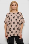 Футболка женская с принтом, цвет бежевый, 244R4015 - фото № 0