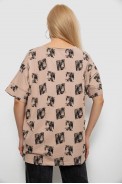 Футболка женская с принтом, цвет бежевый, 244R4015 - фото № 3