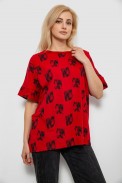 Футболка женская с принтом, цвет красный, 244R4015 - фото № 0