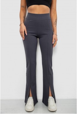 Лосини жіночі однотонні в рубчик, колір сірий, 214R331