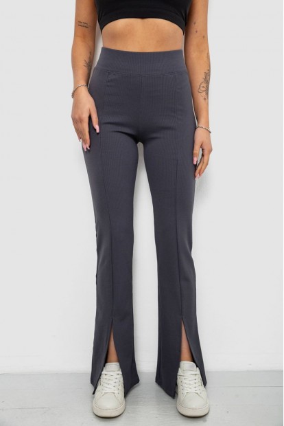 Лосини жіночі однотонні в рубчик, колір сірий, 214R331