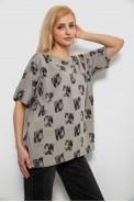 Футболка жіноча з принтом, колір сірий, 244R4015 - фото № 2