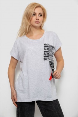 Футболка жіноча з принтом, колір сірий, 244R2412