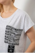 Футболка женская с принтом, цвет серый, 244R2412 - фото № 4