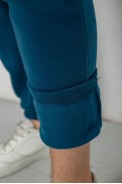 Спортивні штани чоловічі на флісі, колір смарагдовий, 238R57256 - фото № 5