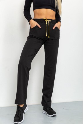 Спорт штаны женские, цвет черный, 167R754