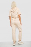 Костюм женский повседневный однотонный, цвет бежевый, 221R105 - фото № 3