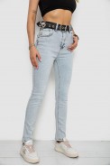 Джинси жіночі Skinny Американки, колір блакитний, 182R00659 - фото № 2