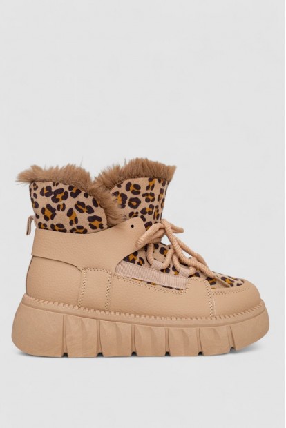 Уггі жіночі на хутрі, колір бежевий, 243RG661