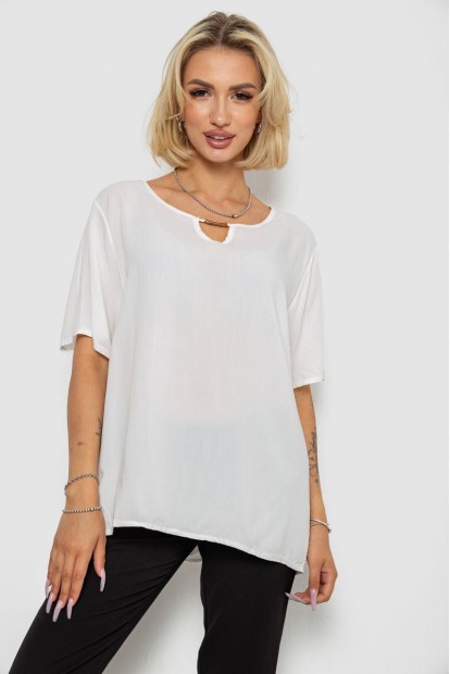 Блуза  -уцінка, колір молочний, 244RM208-U