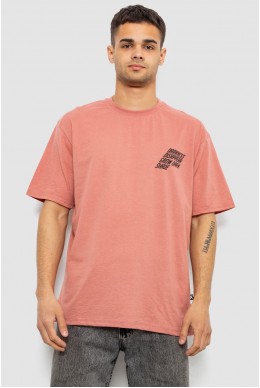 Футболка чоловіча з принтом, колір кораловий, 244R7411