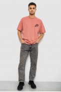 Футболка мужская с принтом, цвет коралловый, 244R7411 - фото № 1