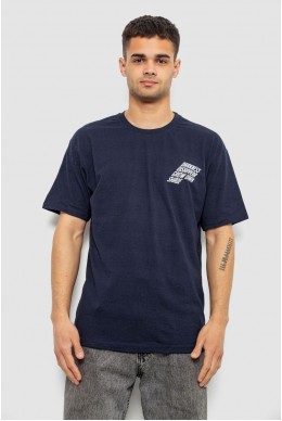 Футболка чоловіча з принтом, колір темно-синій, 244R7411