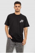 Футболка мужская с принтом, цвет черный, 244R7411 - фото № 0
