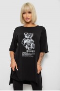 Футболка женская с принтом, цвет черный, 244R2018 - фото № 0