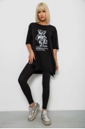 Футболка женская с принтом, цвет черный, 244R2018 - фото № 1