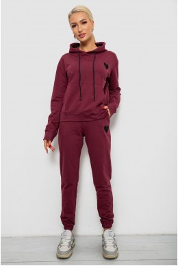 Спортивний костюм жіночий двонитка  -уцінка, колір сливовий, 214R1419-004-U-12