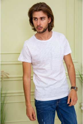 Однотонная белая мужская футболка 119R300