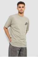 Футболка чоловіча з принтом, колір оливковий, 244R7411 - фото № 2