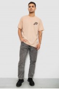 Футболка чоловіча з принтом, колір бежевий, 244R7411 - фото № 1