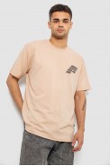 Футболка чоловіча з принтом, колір бежевий, 244R7411 - фото № 2