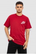 Футболка чоловіча з принтом, колір бордовий, 244R7411 - фото № 0