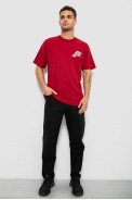Футболка чоловіча з принтом, колір бордовий, 244R7411 - фото № 1