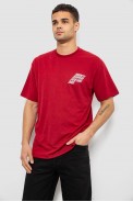 Футболка чоловіча з принтом, колір бордовий, 244R7411 - фото № 2