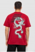 Футболка чоловіча з принтом, колір бордовий, 244R7411 - фото № 3